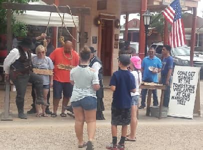 The Tombstone Vigilantes have a hanging corner in town