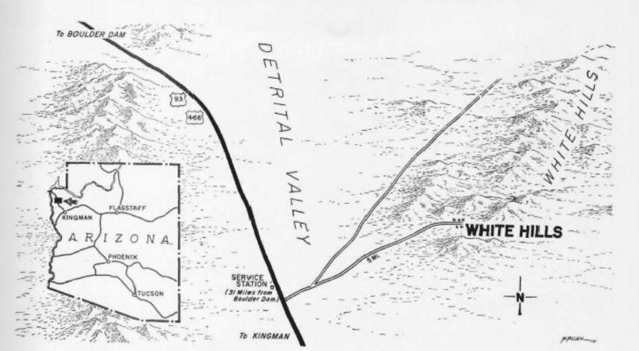 Location of White Hills, AZ